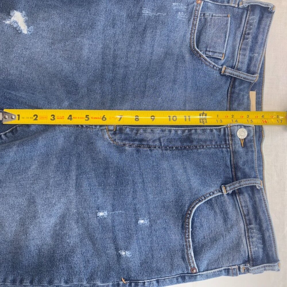 Pilcro and the Letterpress Blue Distressed Straight-Leg Jeans - Picture 12 of 14